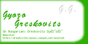 gyozo greskovits business card